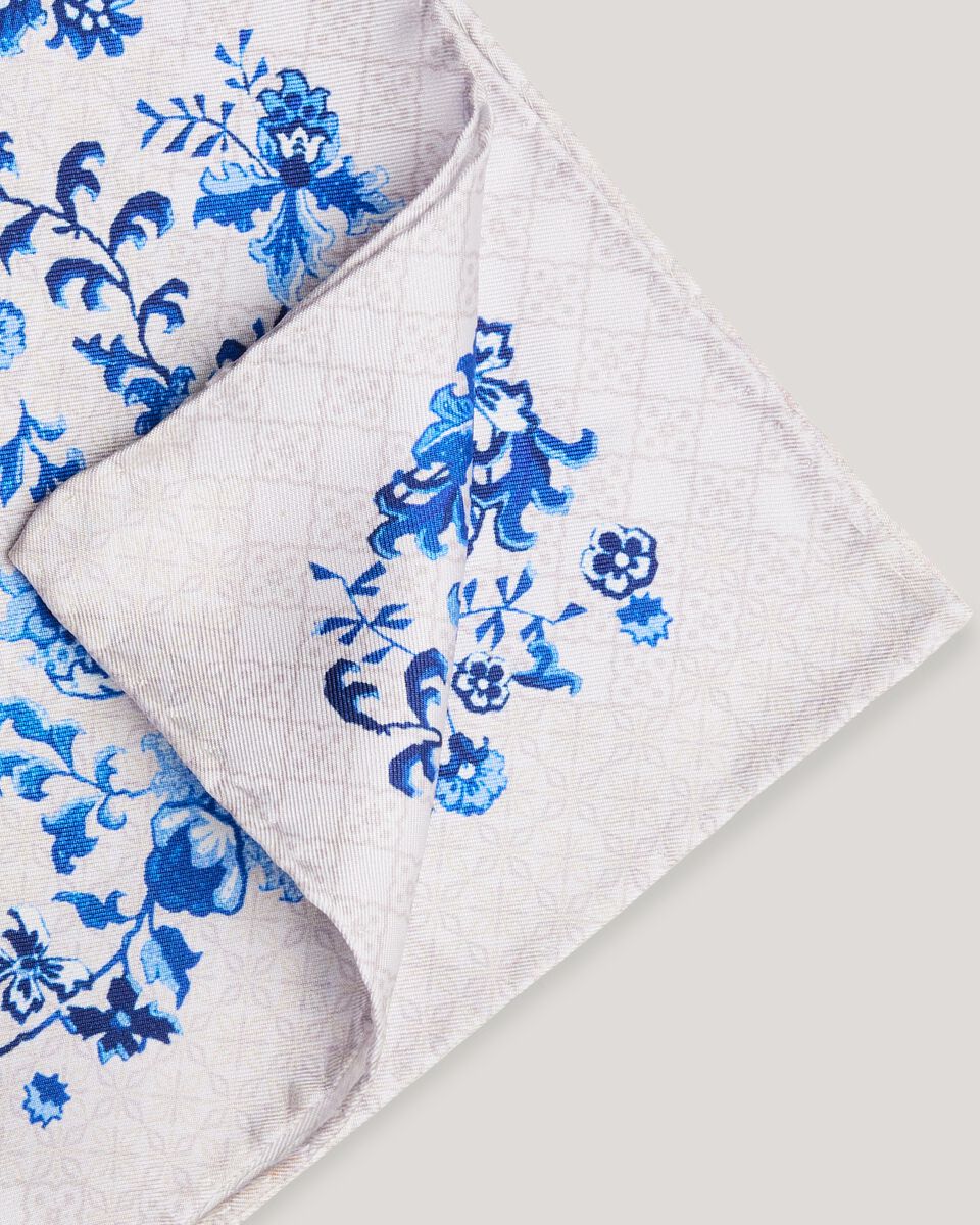 Printed Silk Floral Pocket Square